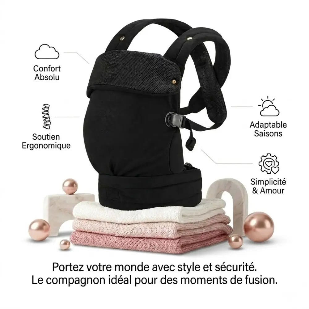Porte bébé ergonomique offrant confort optimal soutien du dos et portage sécurisé pour bébé au quotidien