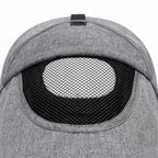 Fenêtre d’aération en filet sur capote poussette double permettant surveillance et ventilation optimale pour bébé