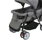 Repose-pieds réglable poussette double pour jumeaux avec siège confortable et protection frontale pour bébé