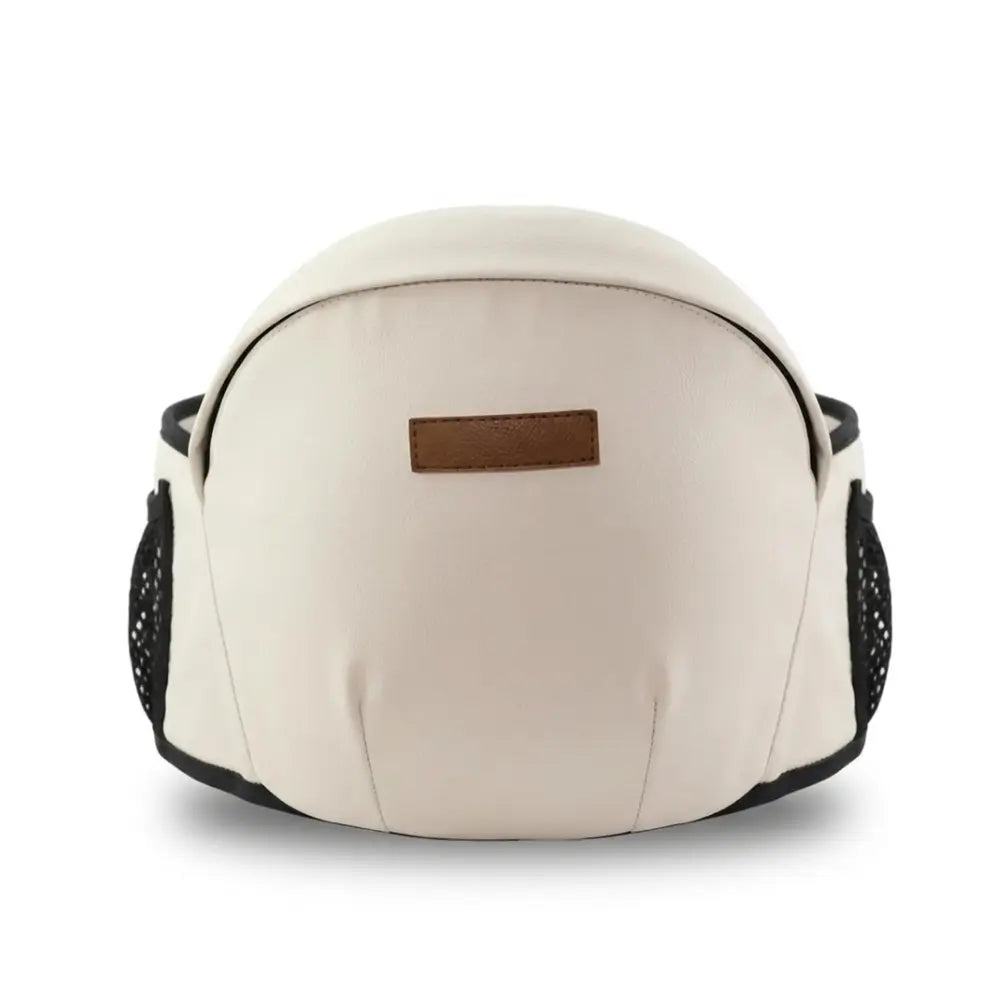 Siège de hanche bébé ergonomique beige avec rembourrage confortable pour porter bébé sans effort au quotidien