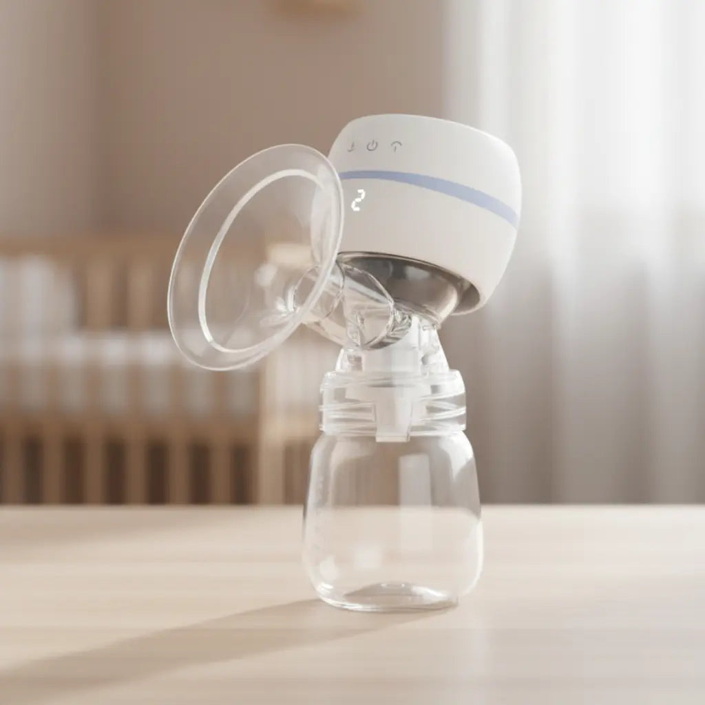 Tire-lait électrique moderne avec écran LED et modes d’aspiration réglables, téterelle ergonomique en silicone doux