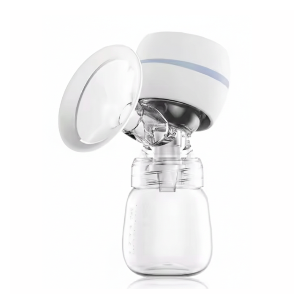 Tire-lait électrique portable compact avec biberon anti-fuite et téterelle en silicone doux, idéal pour allaitement maternel pratique