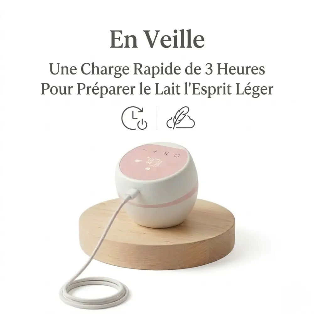 Tire-lait électrique portable en charge rapide 3 heures avec écran digital, accessoire d’allaitement moderne pour tirer le lait maternel facilement à la maison ou en déplacement