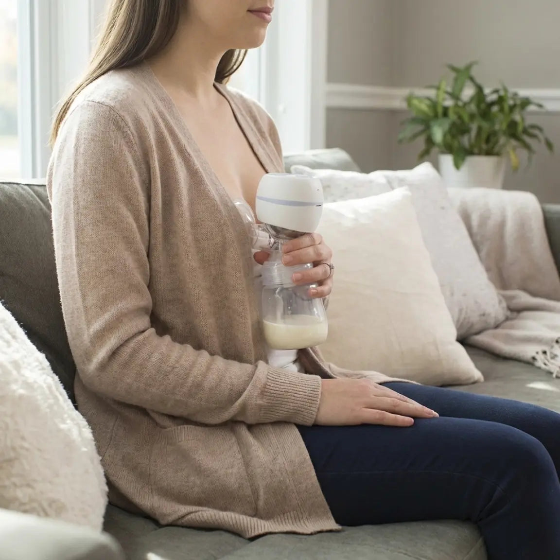 Tire-lait électrique portable sans fil mains libres, extraction confortable du lait maternel à domicile pour jeunes mamans